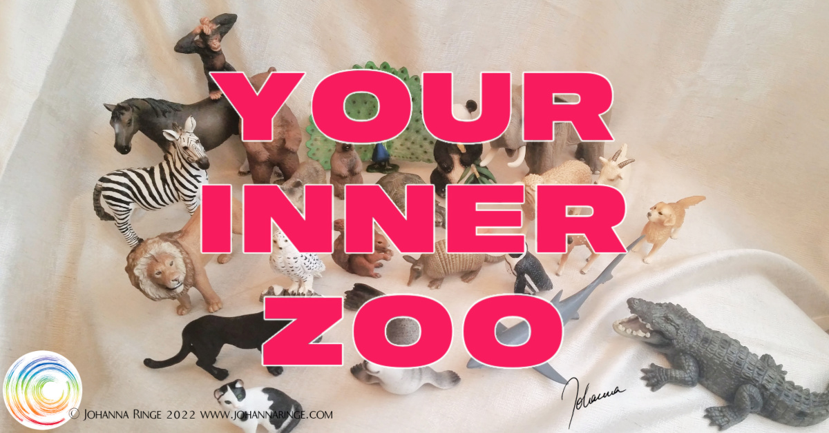 Your Inner Zoo or Inner Team (Photo of a group of lifelike plastic animals) ©Johanna Ringe 2022 www.johannaringe.com